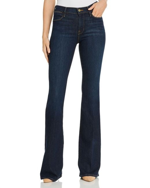 FRAME Denim Le High Flare Jeans In Sutherland in Blue - Lyst