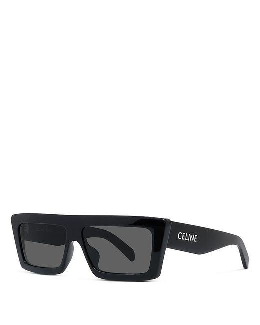 Céline Black Monochroms Rectangular Sunglasses, 57Mm