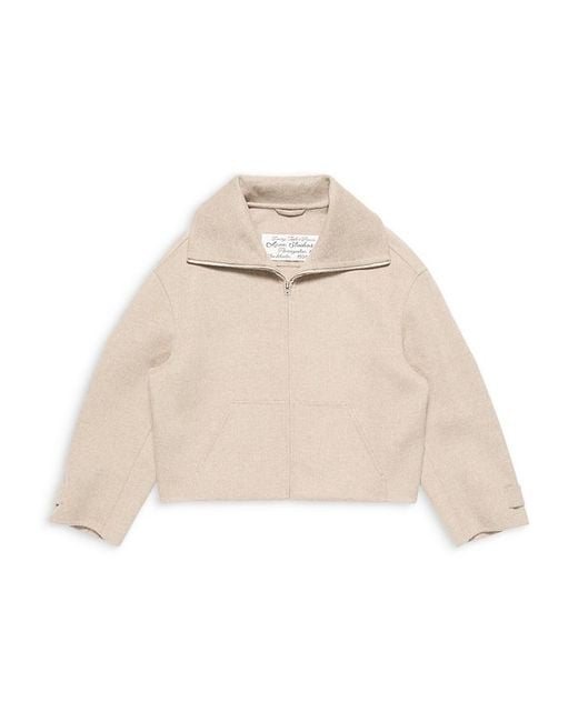 Acne Natural Wool Cashmere Zip Jacket