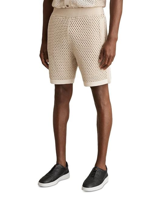 Reiss Natural Crochet Shorts for men