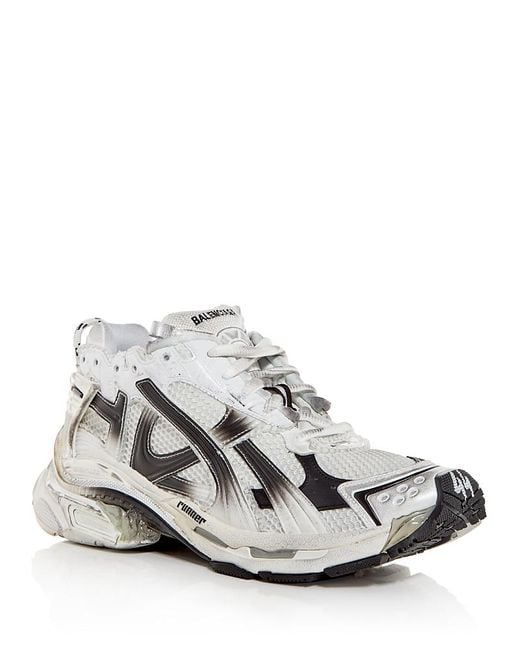Balenciaga Men's White Runner Sneakers