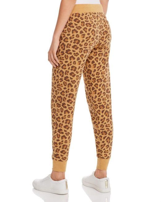 Alternative Apparel Leopard Print Fleece Jogger Pants - Lyst