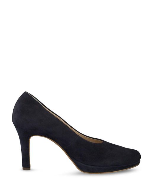 Klassieke Donkerblauwe Avond Rhinestone Pumps 2021 Leer 10 cm Naaldhakken /  Stiletto Spitse Neus Pumps