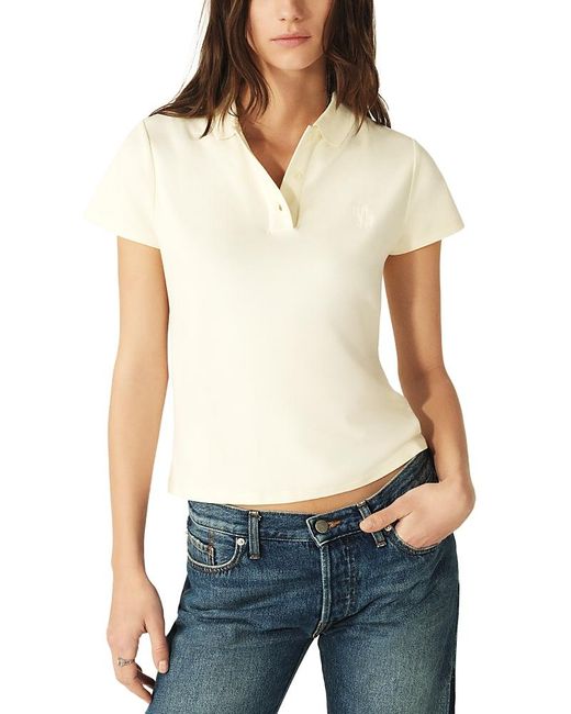 Ba&sh White Shy Polo Top