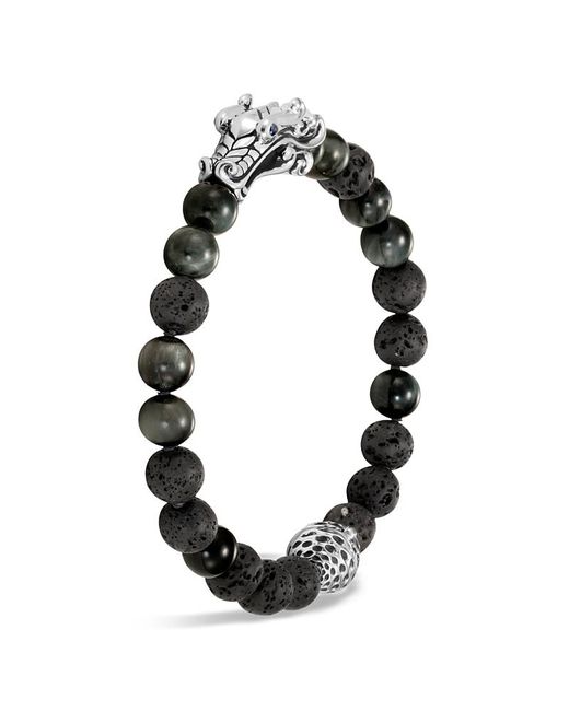 John Hardy Black Men's Legends Naga Dragon Bead Bracelet for men