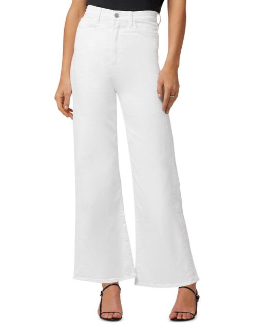 Joe's Jeans The Mia High Rise Wide Leg Ankle Jeans In White | Lyst