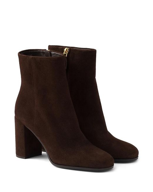 Prada Brown Suede Booties