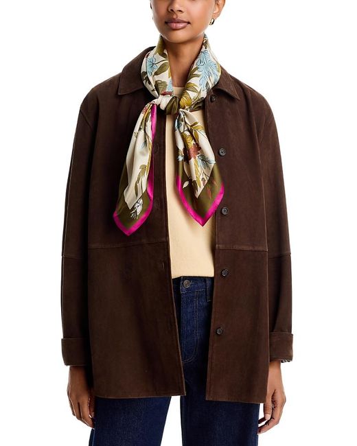 Echo Brown Vase Silk Scarf