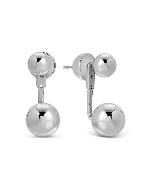 Ettika White Bubble Front & Back Earrings