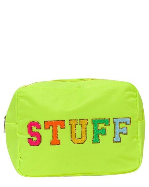 Malibu Sugar Green With Stuff Patch Nylon Pouch