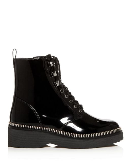 michael kors haskell combat boots black