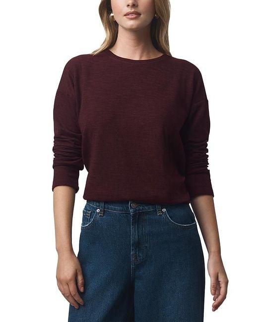 Splendid Red Callista Long Sleeve Tee