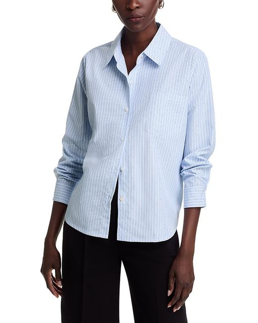 Sioni Blue Diamante Stripe Shirt