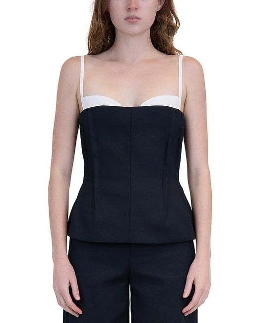 Jonathan Simkhai Blue Charlee Bustier