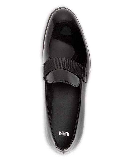 BOSS by HUGO BOSS Leather Eastside Smoking Slippers in Black for Men | Lyst