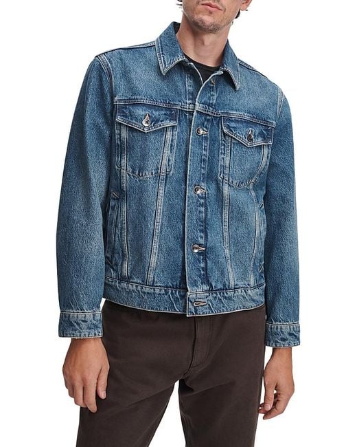 Rag & Bone Blue Rb3 Denim Trucker Jacket for men