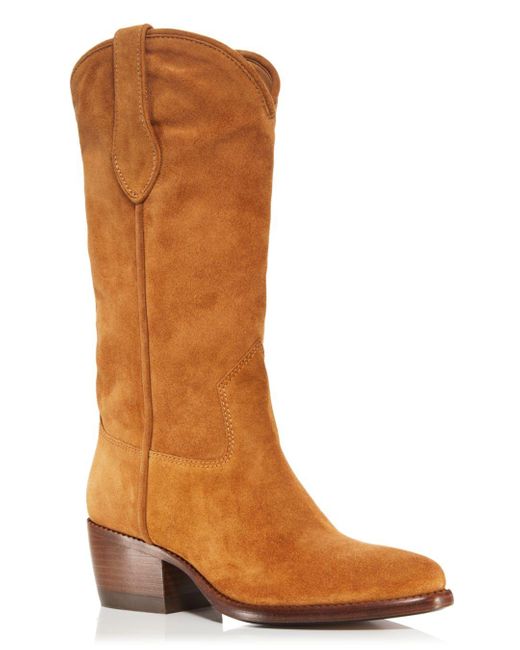 Rag & Bone Leather Pull On Western Boots in Brown | Lyst