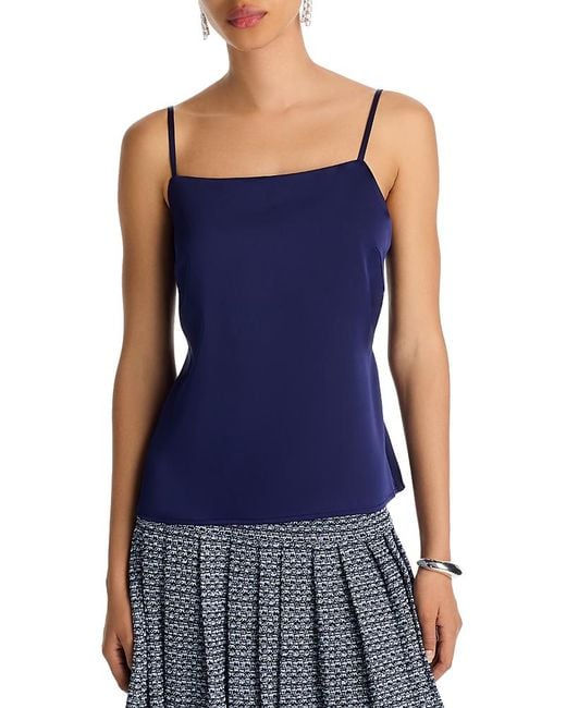 Misook Blue Spaghetti Strap Tank