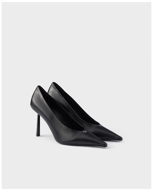 Prada White Leather Pumps