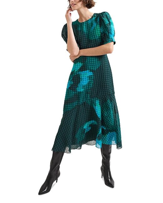 Phase Eight Nancy Floral Midi Dress in Green | Lyst