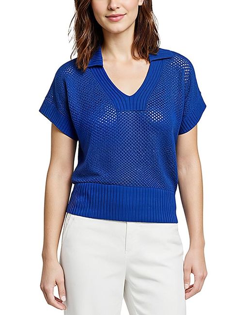Three Dots Blue Lili Top