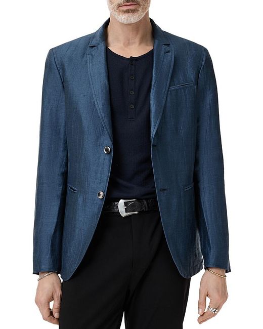 John Varvatos Allen Linen Blend Slim Fit Jacket in Blue for Men | Lyst