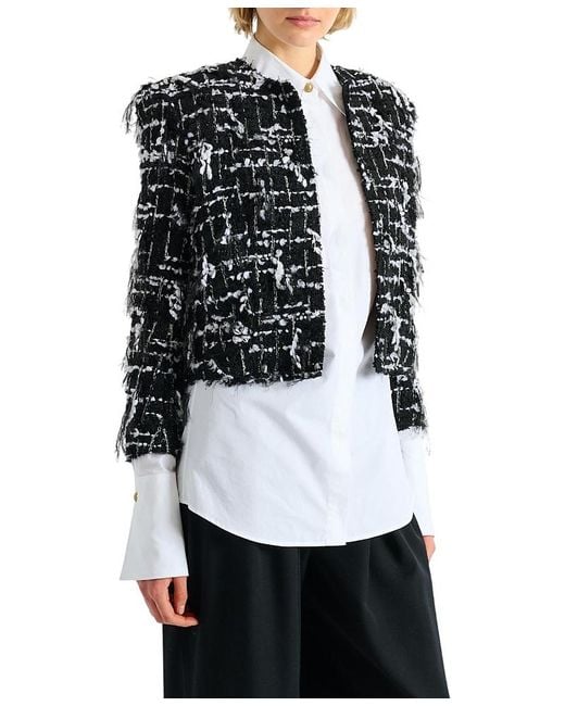 Balmain White Cropped Jacket