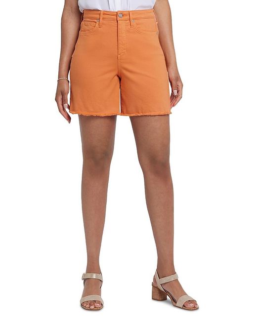 NYDJ Orange Berkyn Relaxed High Rise Jean Shorts