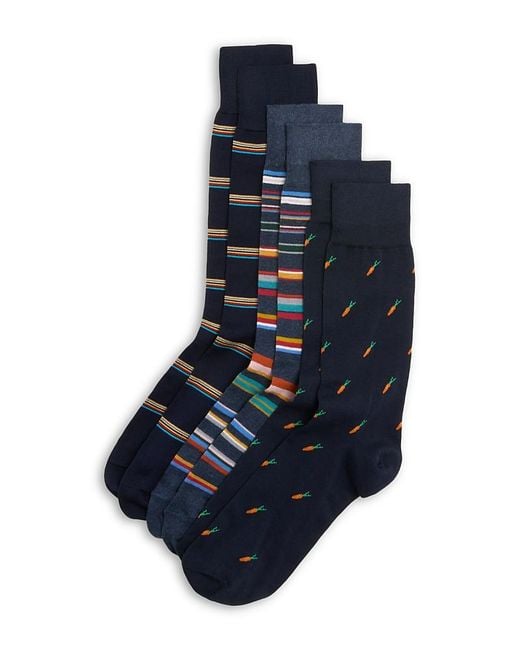 Paul Smith Blue Crew Socks, Pack Of 3 for men