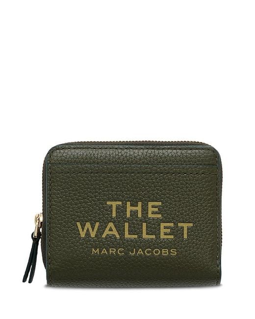 Marc Jacobs Green The Leather Mini Compact Wallet