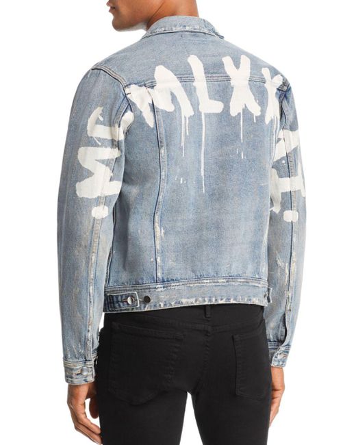 Guess Rex Graffiti Denim Jacket in Blue 