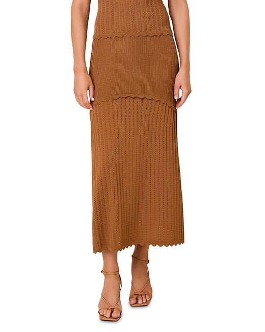 Solid & Striped Brown The Amara Ribbed Knit Skirt