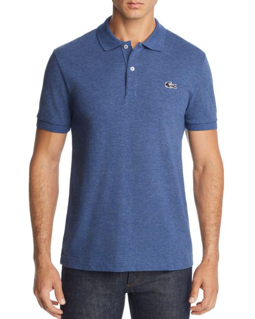 Lacoste Camouflage Crocodile Logo Polo Shirt in Blue for Men | Lyst