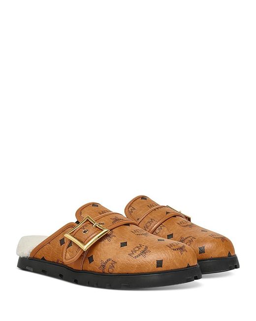MCM Brown Collection Visetos Flat Mules