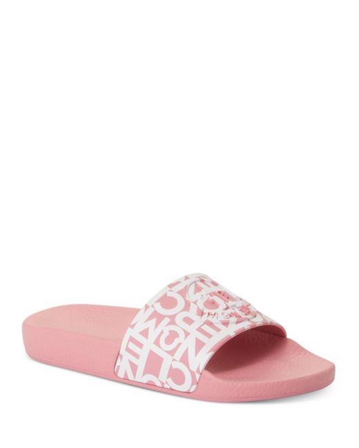 Moncler Jeanne Slip On Slide Sandals in Pink | Lyst