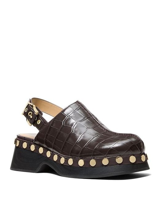 Michael Kors Black Esra Studded Clogs