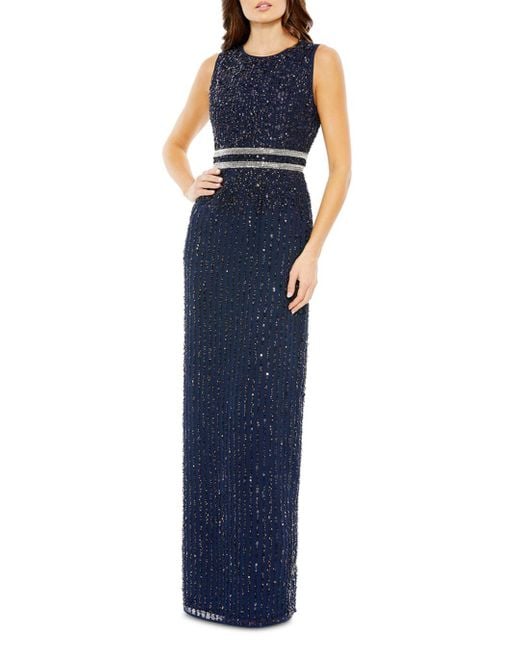 sequin column gown mac duggal