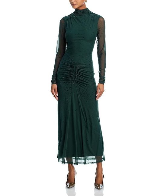 green prom dress flowy Alya Mesh Maxi Dress main image 1