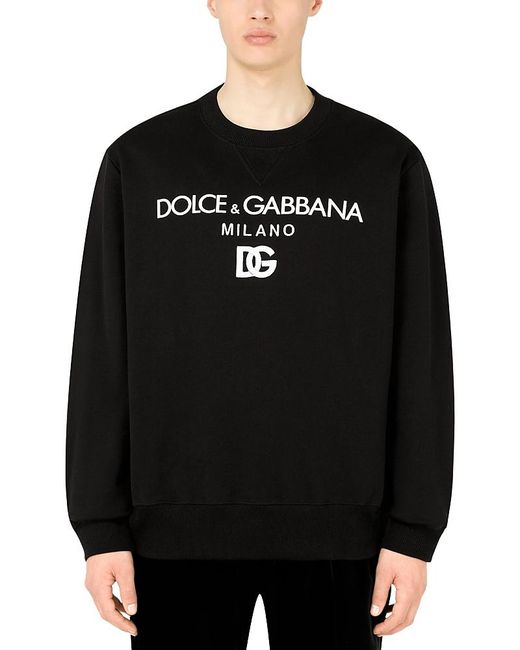 Dolce & Gabbana Black Logo Sweatshirt for men