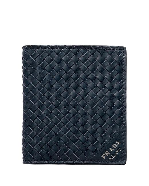 Prada Blue Leather Wallet for men