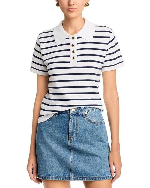 SINGLE THREAD Blue Short Sleeve Sweater