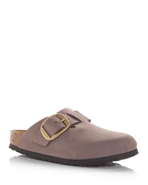 Birkenstock Brown Boston Big Buckle Clogs