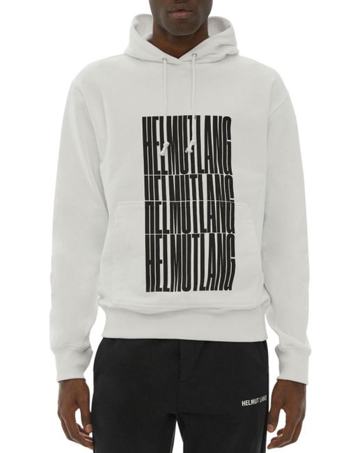 Helmut Lang Bold Pullover Hoodie in Gray for Men | Lyst