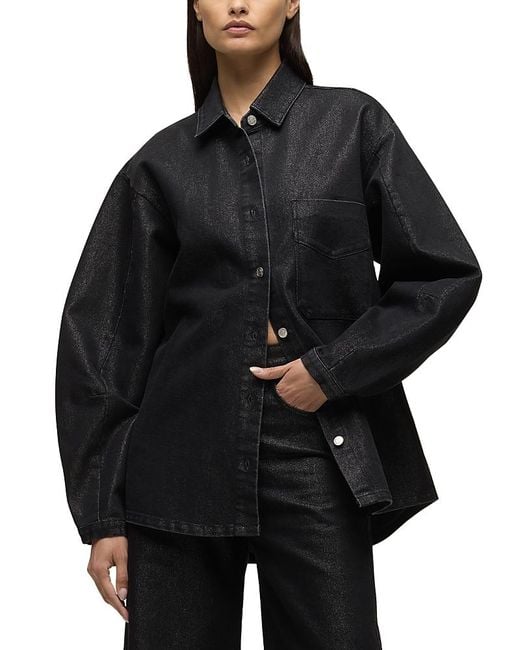 Hudson Black Barrel Sleeve Shacket