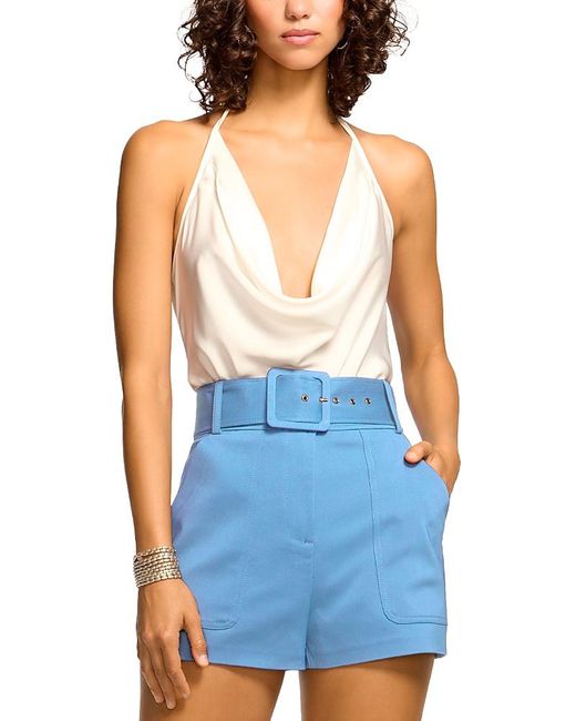 Ramy Brook Blue Kasey Belted Shorts