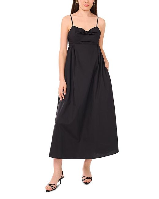 1.STATE Black Front Tie Tank Maxi Dress