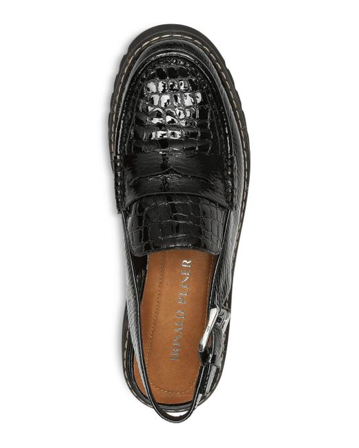 Donald J Pliner Slingback Loafer Flats in Black | Lyst