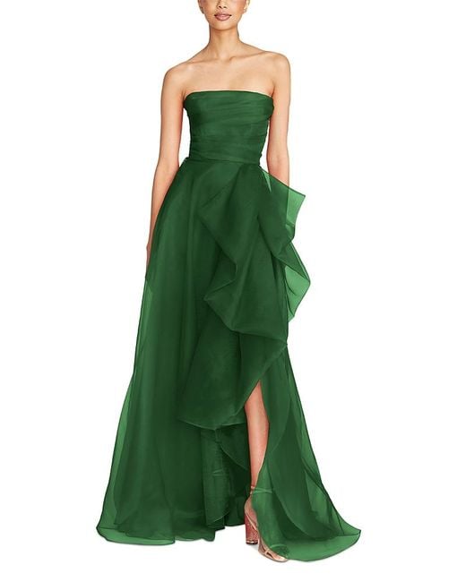 theia green dress Holland Satin Cocktail Dress main image 0