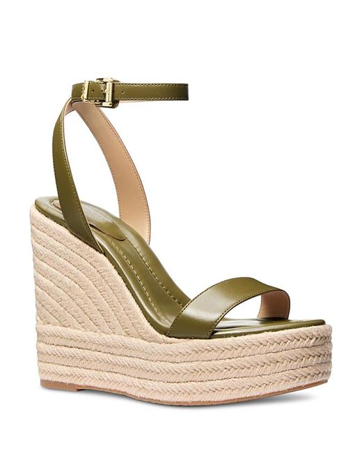 Michael Kors Metallic Leighton Wedge Sandals