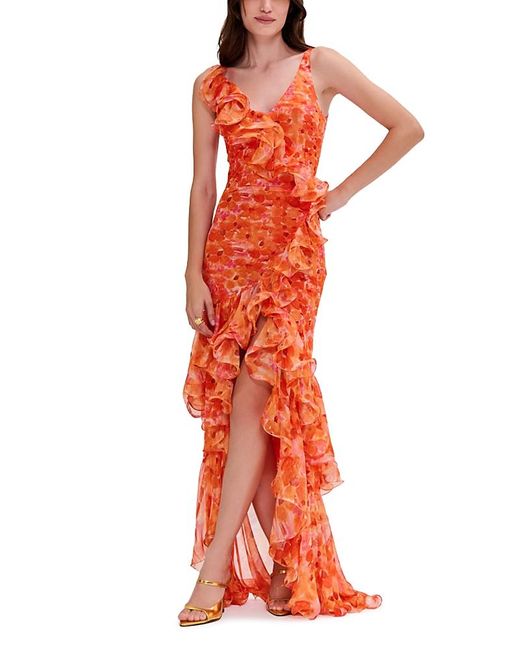 PATBO Red Myosotis Flutter Gown
